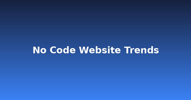 Decoding No Code Website Trends: What You Need to Know Now